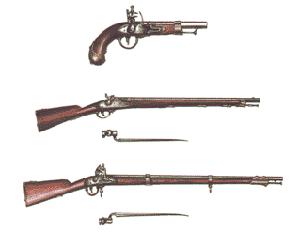 Armas usadas por la Guardia Civil en los años de la fundación